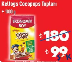 KELLOGG'S COCOPOPS TOPLARI 1000 G KELLOGG'S COCOPOPS TOPLARI 1000 G
